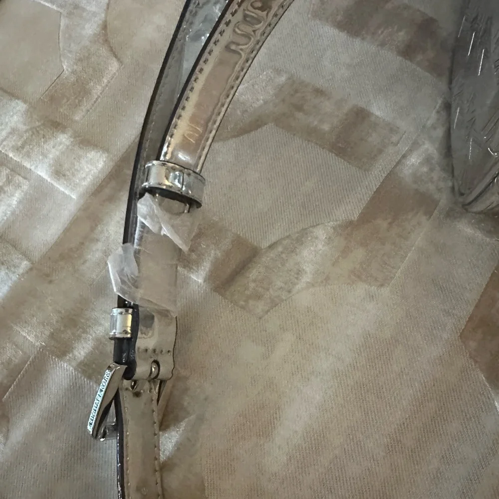 Michael Kors Shiny Silver Satchel - Picture 5 of 7